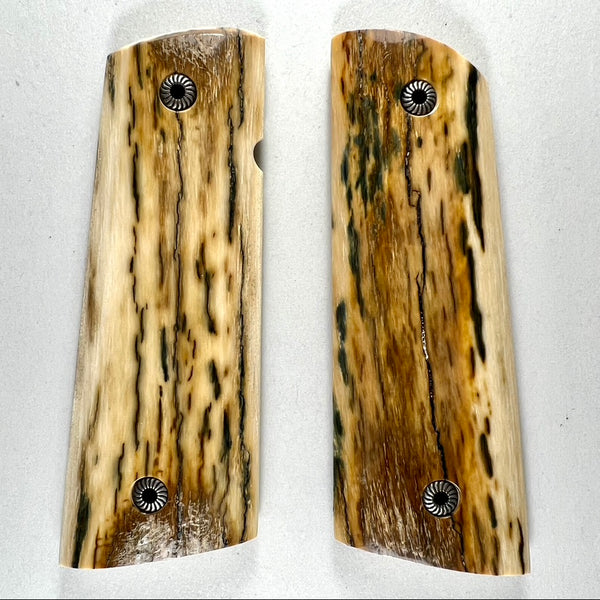 1911 Mammoth Ivory Bark Grips (2B) - Sold 12.4.23