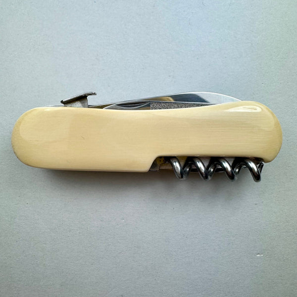 Mammoth Ivory Handled Victorinox Swiss Army Knife-Locking Blade 01