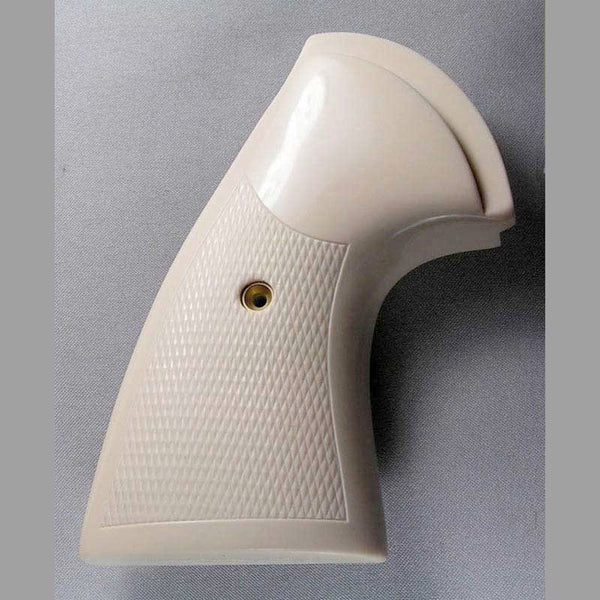 Colt Python Oversized Checkered Simulated Ivory Grips