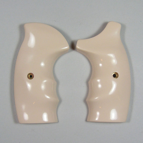 Colt D-Frame Oversized with Finger Grooves Simulated Ivory Pistol Grips