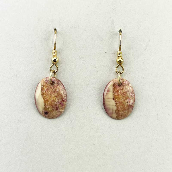 Fossil Walrus Gemtone Earrings Pair 16