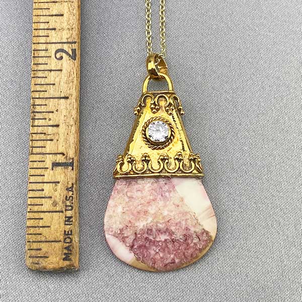 Fossil Walrus Gemtone and CZ Pendant 09 - SALE!!!