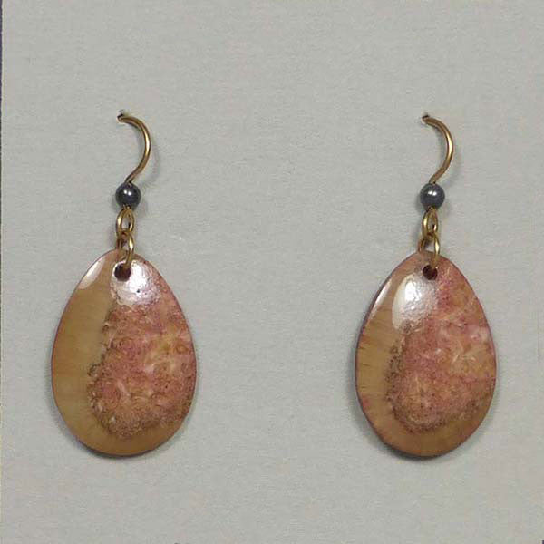 fossil walrus ivory earrings