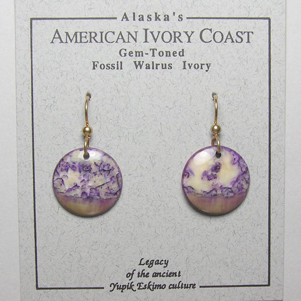 Fossil Walrus Gemtone Earrings Pair 38