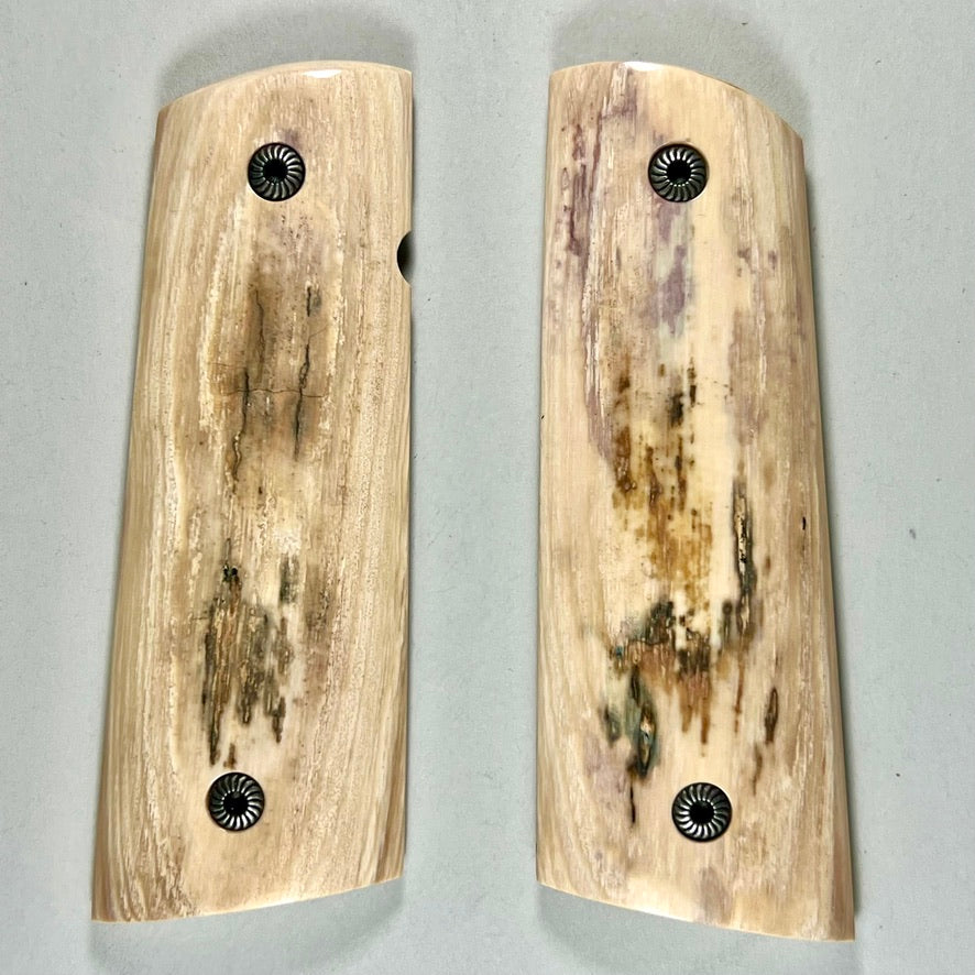 1911 Mammoth Ivory Bark Grips (12B)