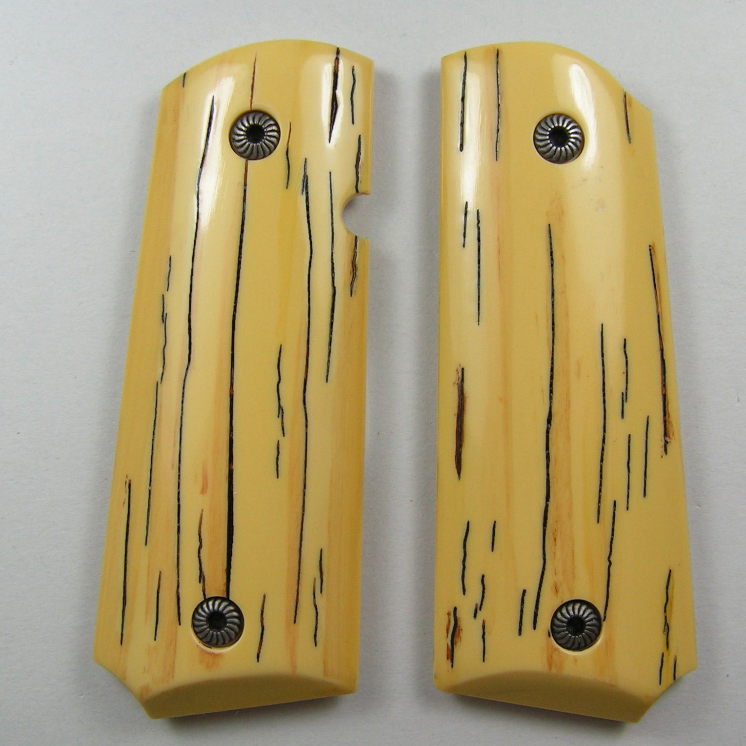 Simulated Ivory Compact/Officers Model Pistol Grips-Antiqued