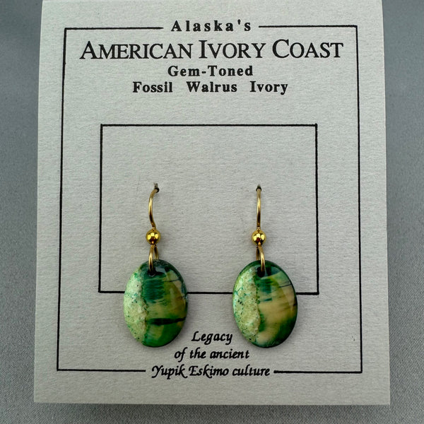 Fossil Walrus Gemtone Earrings Pair 12