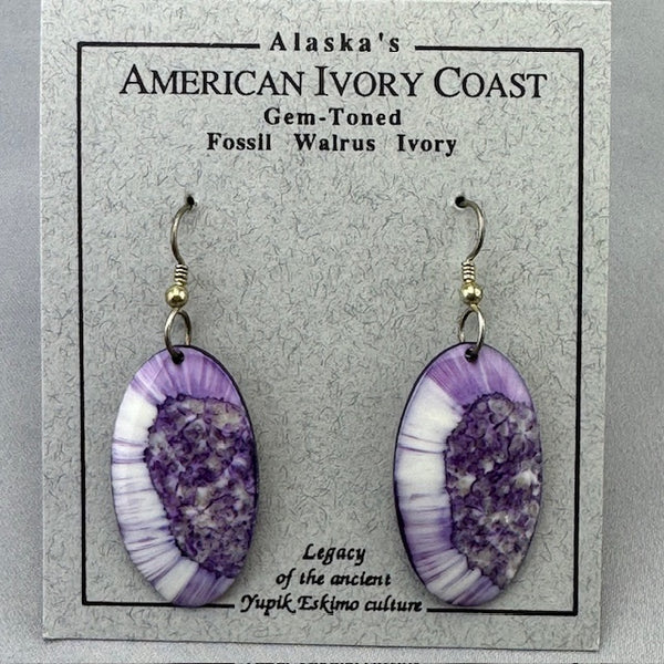 Fossil Walrus Gemtone Earrings Pair 42