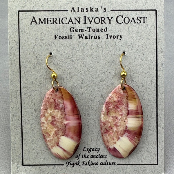 Fossil Walrus Gemtone Earrings Pair 33