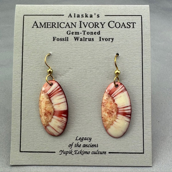 Fossil Walrus Gemtone Earrings Pair 21