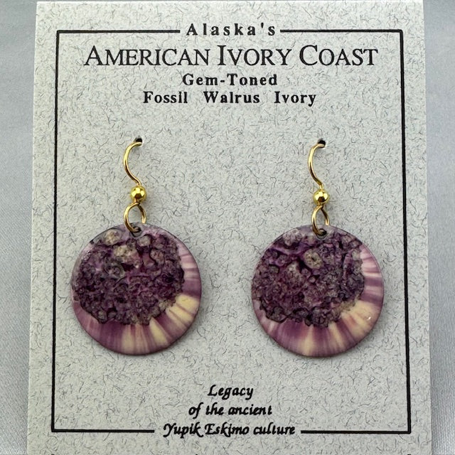 Fossil Walrus Gemtone Earrings Pair 22