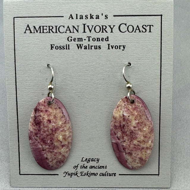 Fossil Walrus Gemtone Earrings Pair 13 