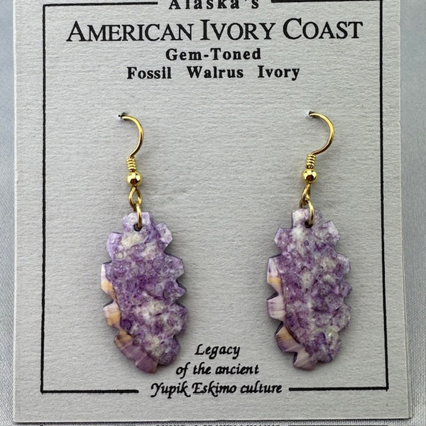 Fossil Walrus Gemtone Earrings Pair 26.