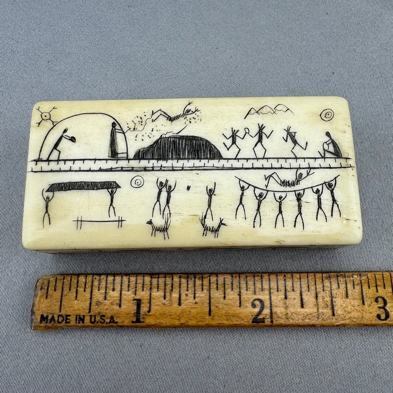 Bone Box with Scrimshawed Pictographs 19 
