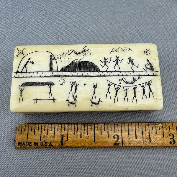 Bone Box with Scrimshawed Pictographs 19 