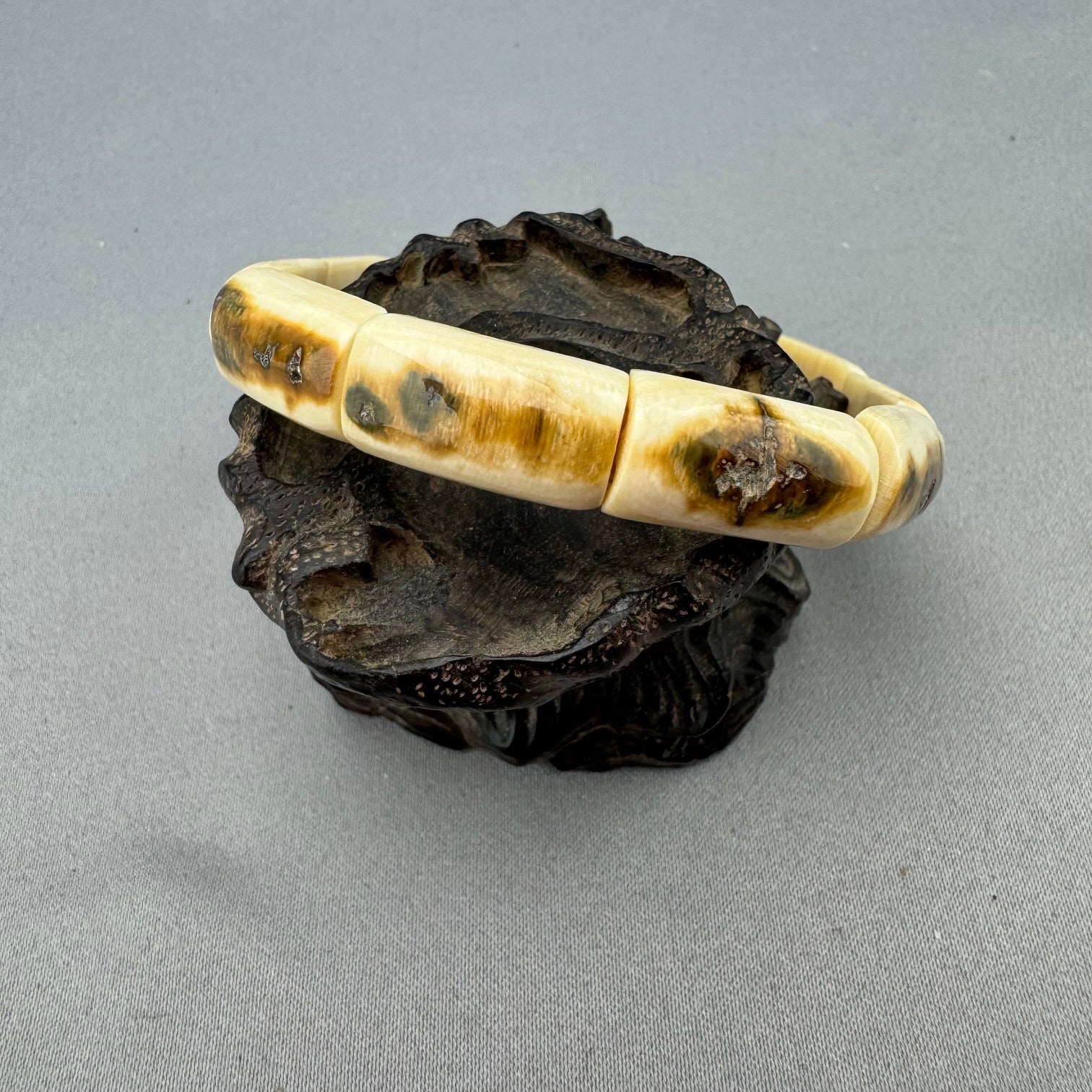 Mammoth Ivory Bark Bracelet 3/8"- 37 