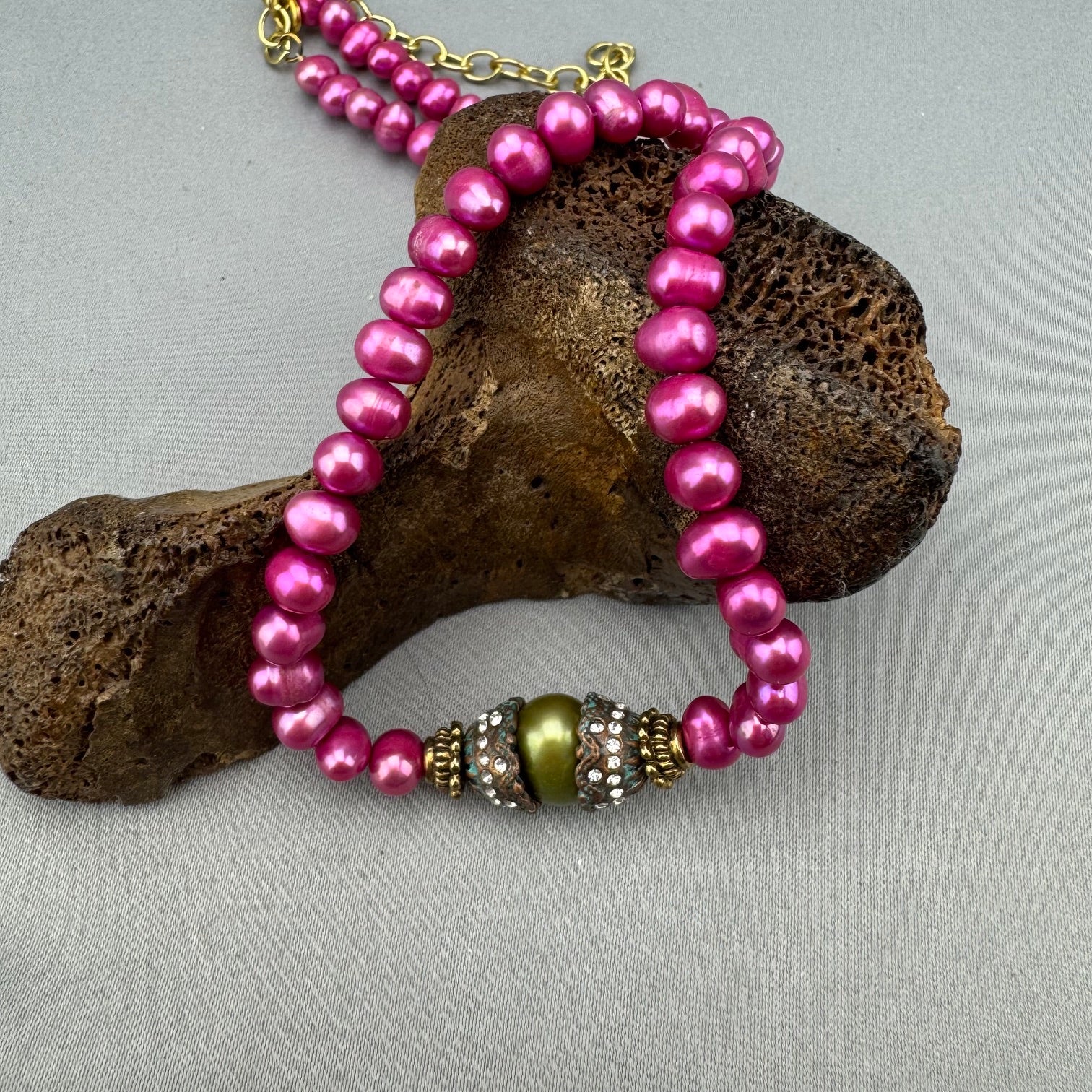 Fresh Water Pearl Adjustable Length Necklace - 11