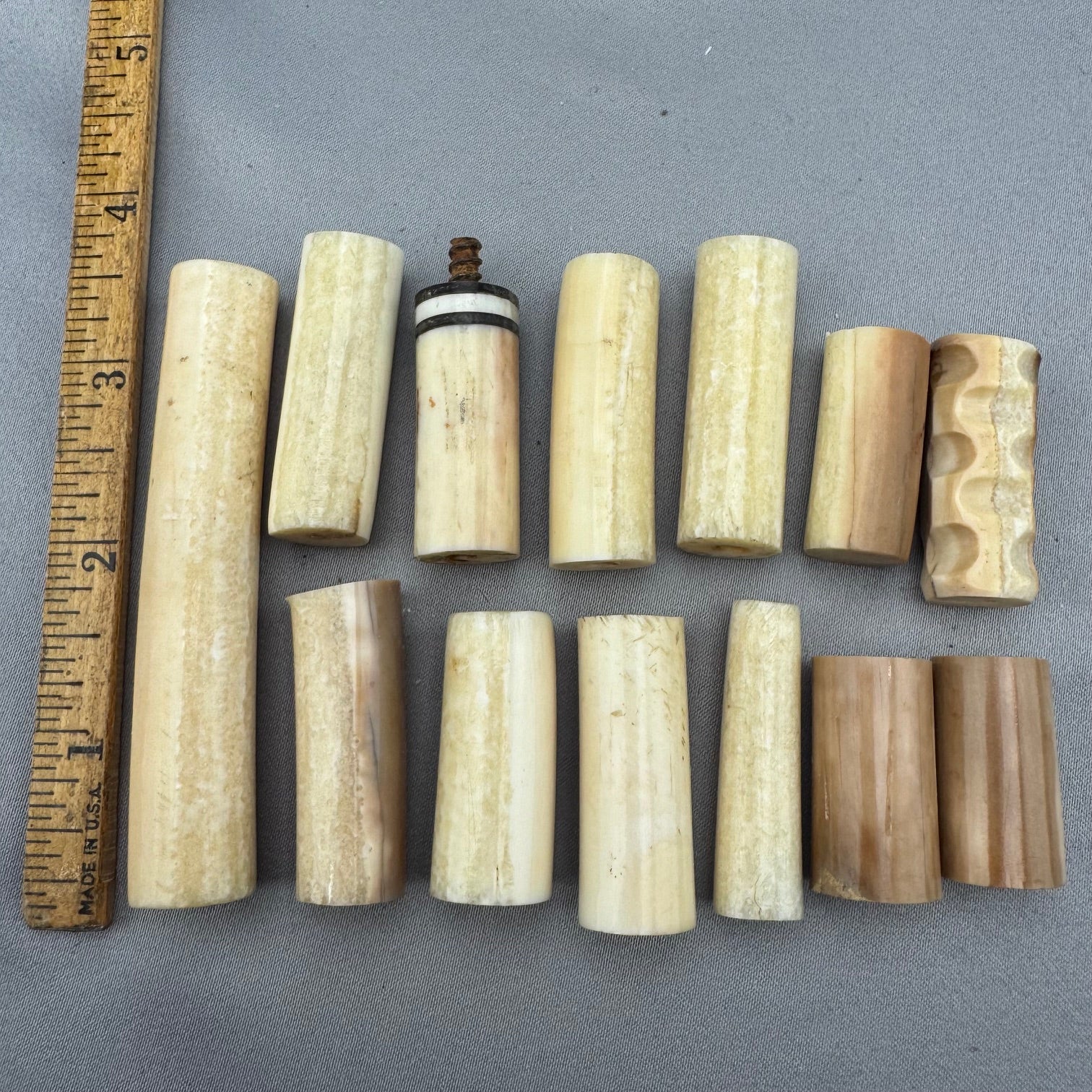 Vintage Walrus Ivory Handle  Pieces Lot - 69 