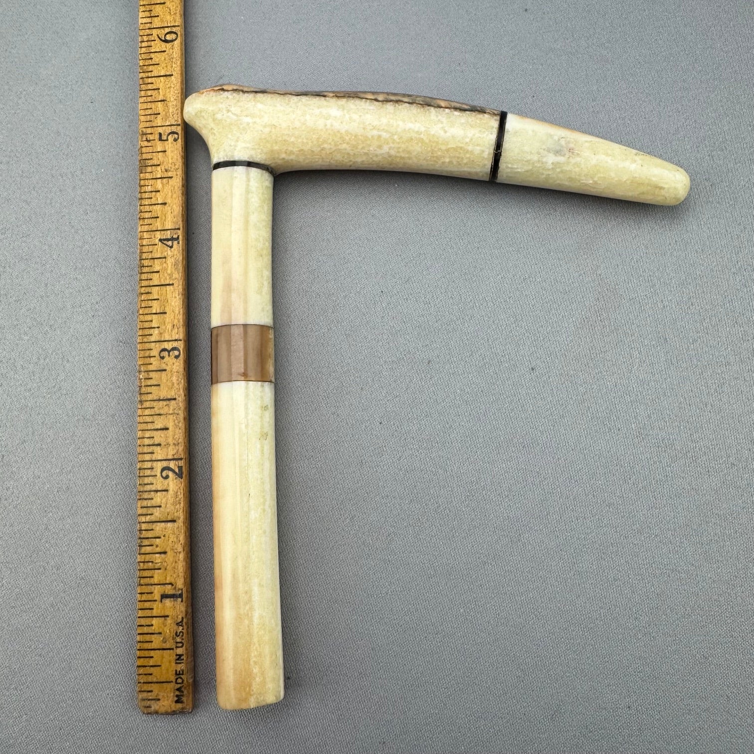Vintage Walrus Ivory Riding Crop Handle Lot - 68