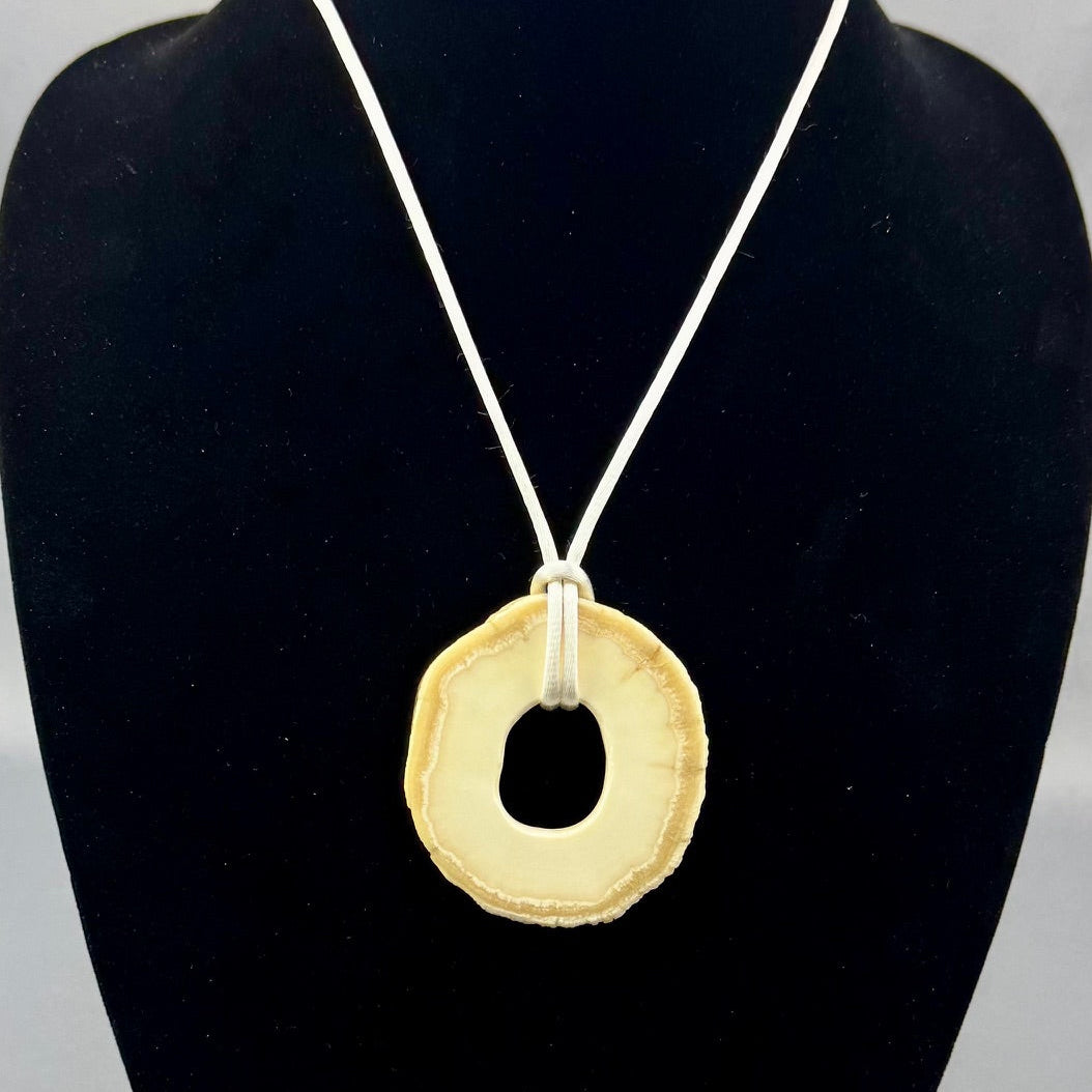 Spectacular pre 1972 Narwhal Ivory Cross Cut Pendant A1 SOLD 1/28/26