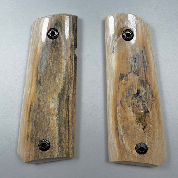 1911 COMPACT Mammoth Ivory  Bark Grips OM13 NEW!