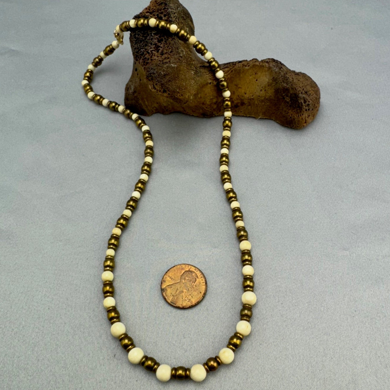 Mammoth Ivory Graduated Necklace  (D)