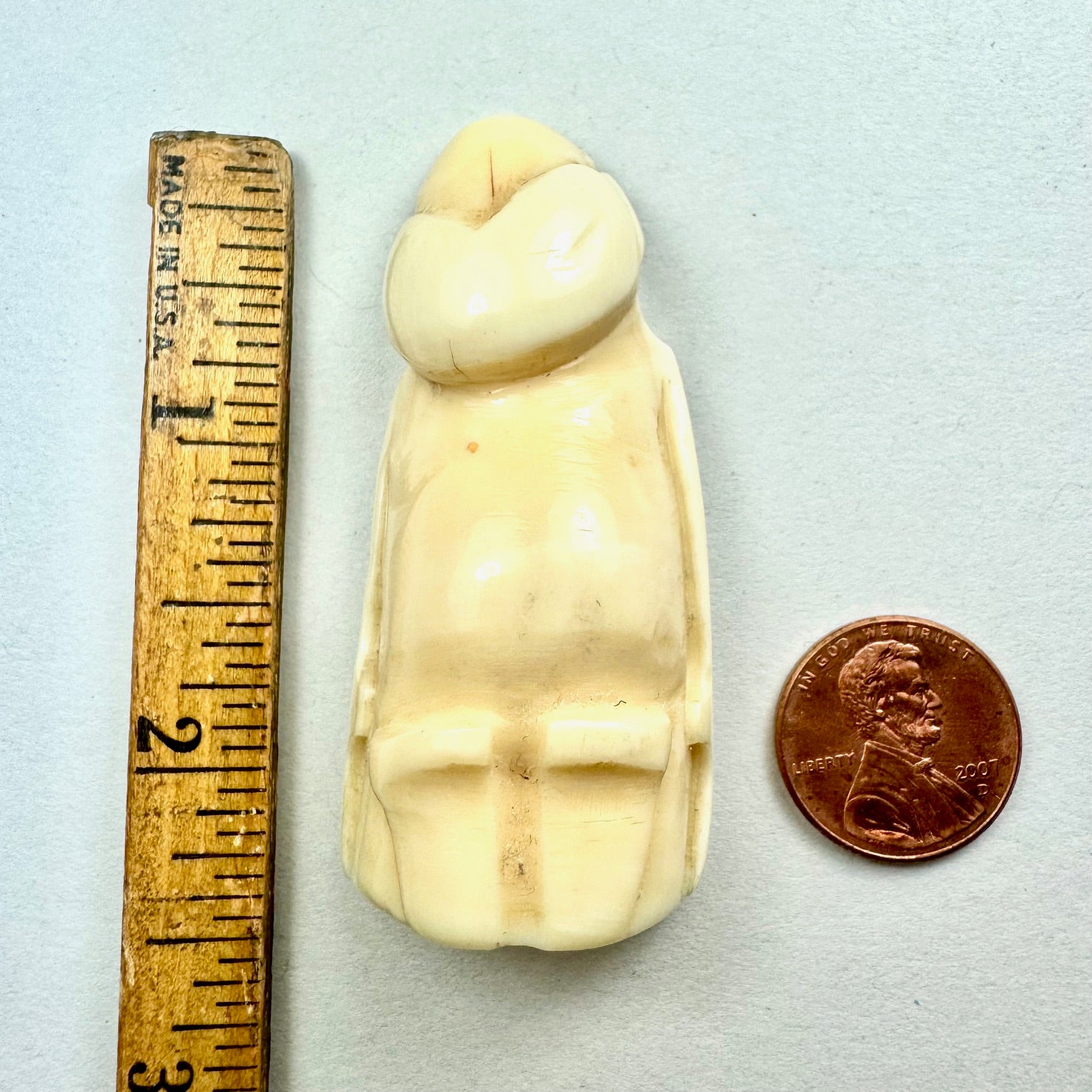 Sperm Whale Tooth Unfinished Billiken Carving - Sold 7.11.25
