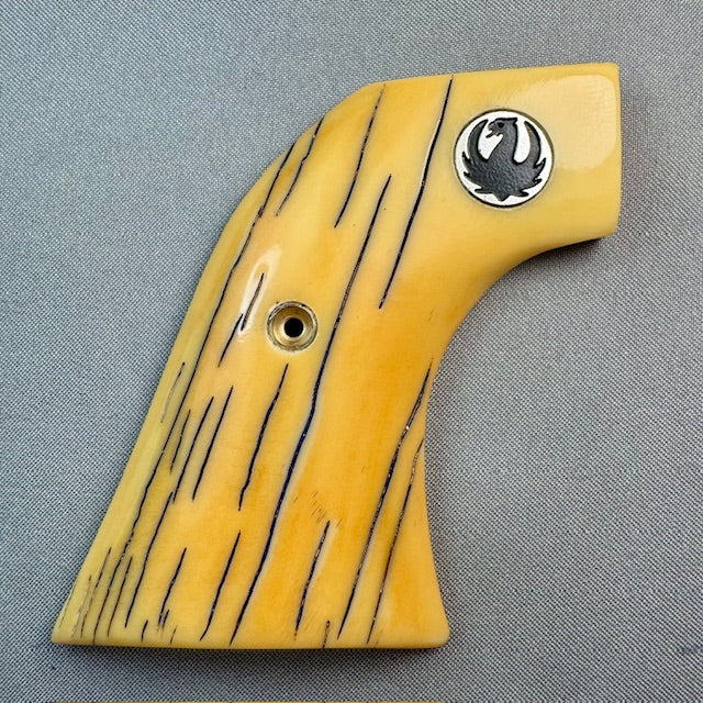 Ruger Blackhawk - Single Six - Vaquero - Old Army Aged Simulated Ivory Pistol Grips with medallions