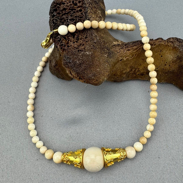Mammoth Ivory Graduated Necklace  (C)
