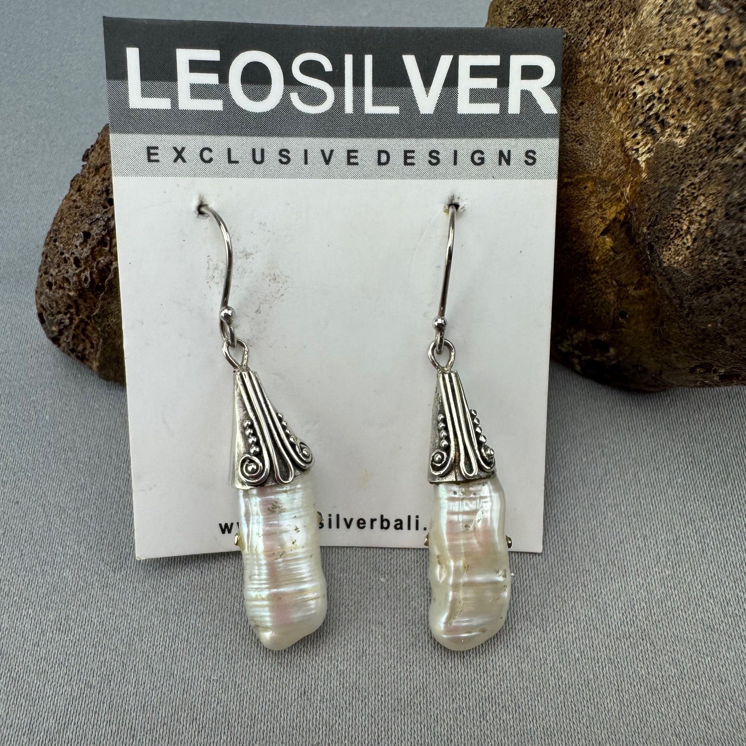 Fresh Water Pearl Sterling Silver Earrings- 10
