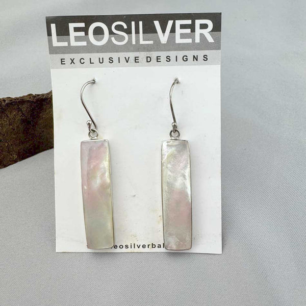 Mother of Pearl Sterling Silver Earrings- 15
