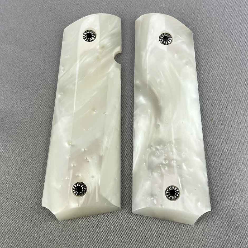 Simulated White Pearl 1911 Standard Grips