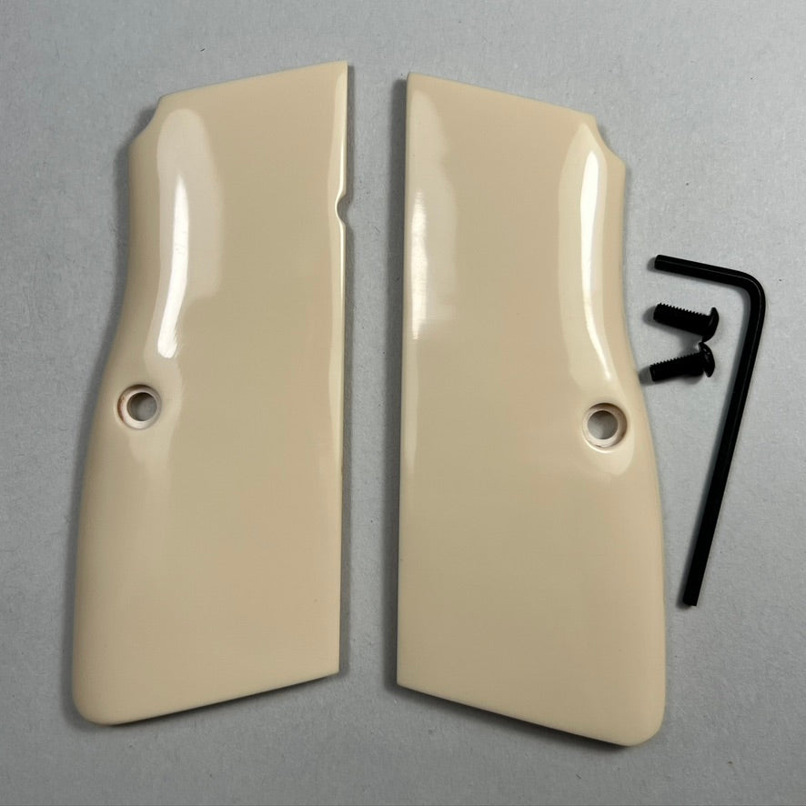 Browning Hi-Power Slim Panel Simulated Ivory Grips