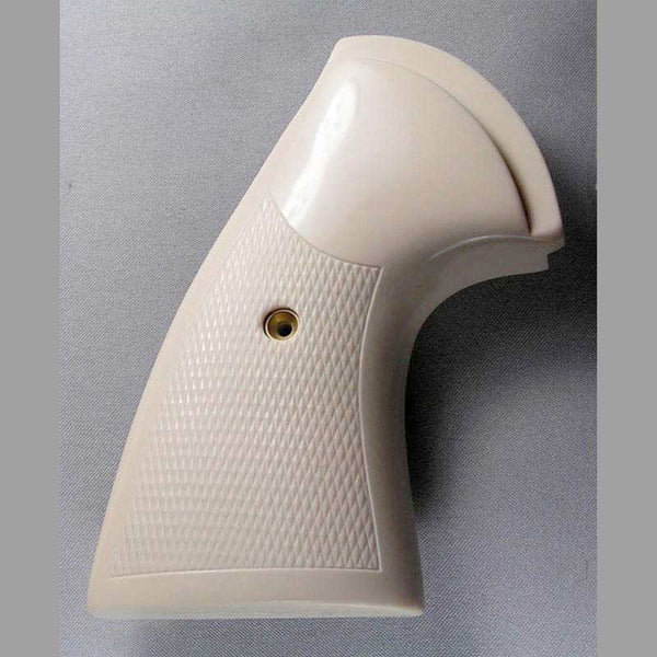 Colt Python Oversized Checkered Simulated Ivory Grips