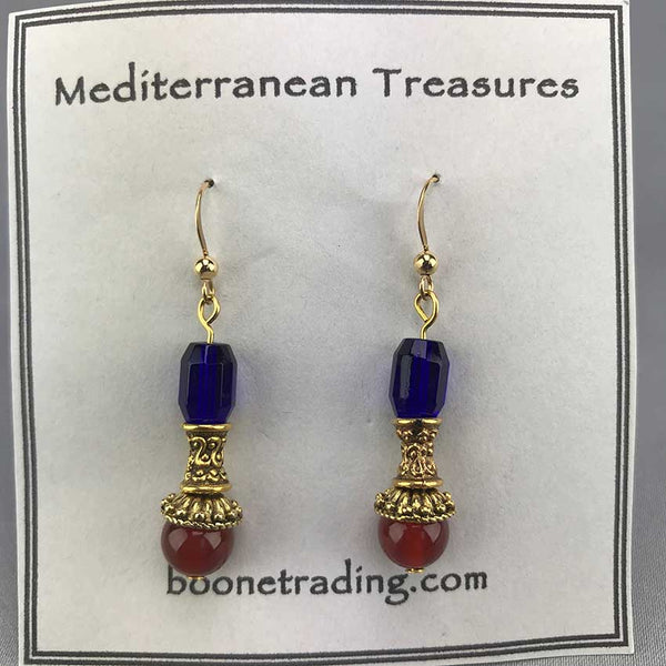 Etruscan Style Antique Bead Earrings 22A