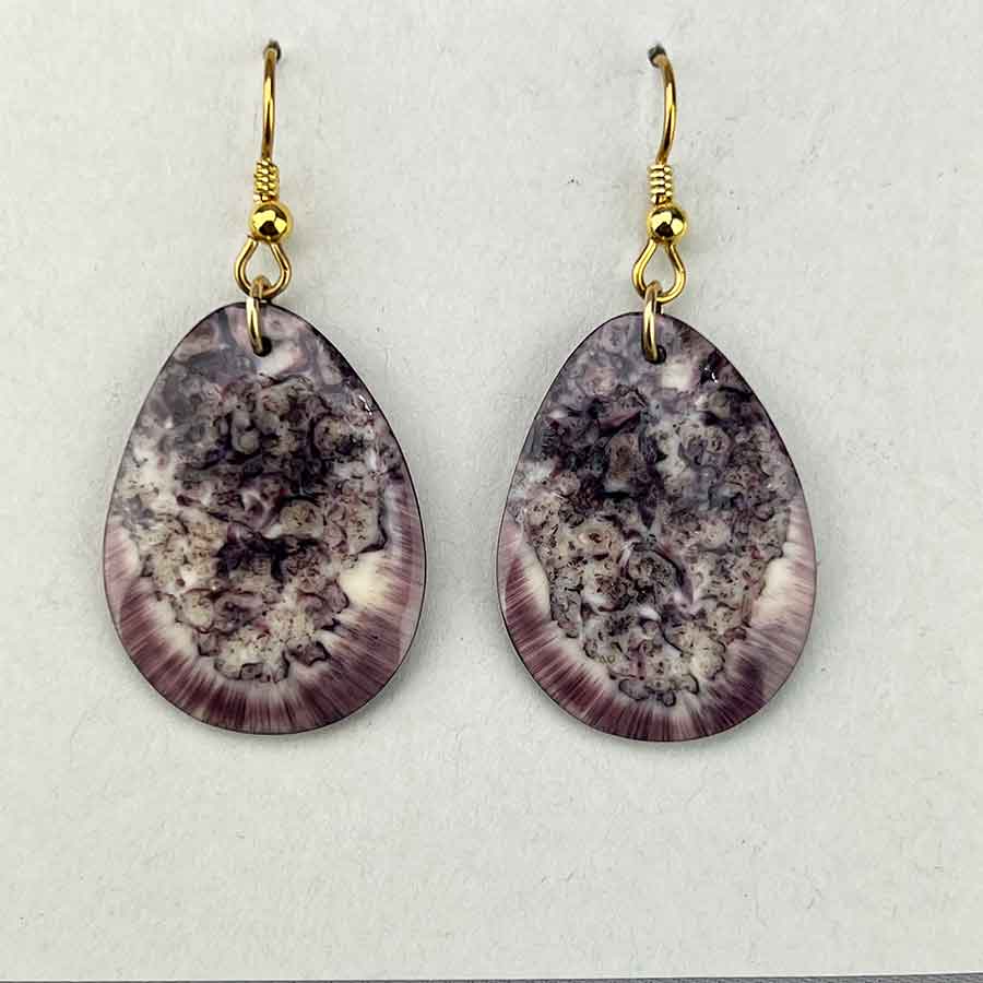 Fossil Walrus Gemtone Earrings Pair 05