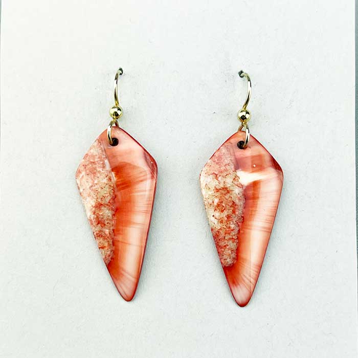 Fossil Walrus Gemtone Earrings Pair 26