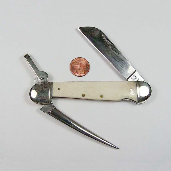 White Bone Handle Pocket Knife for Sale