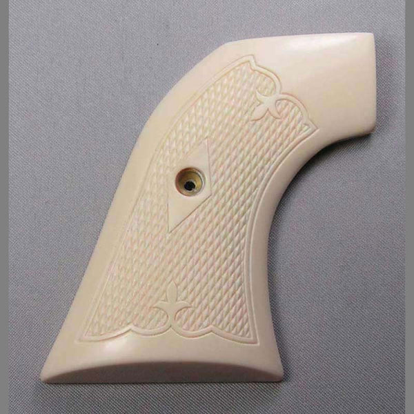 Ruger Blackhawk, Single Six, Vaquero and Old Army Simulated Ivory Pistol Grips with Fleur Checkering