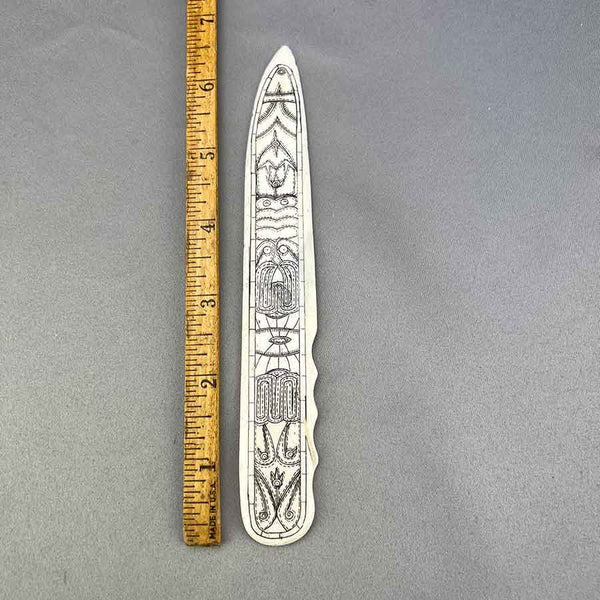 Scrimshawed Bone Letter Opener (