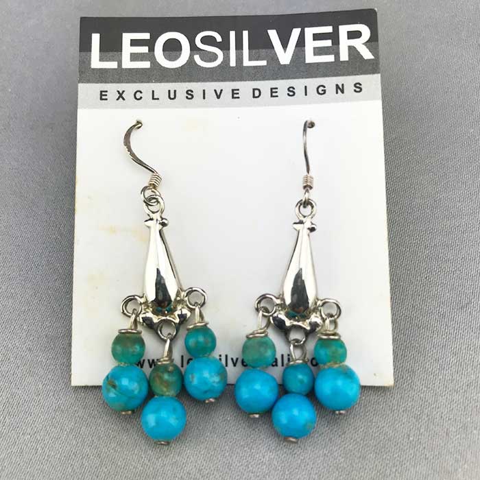 Silver & Turquoise Chandelier Earrings