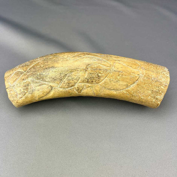 Stellers Sea Cow Rib Bone Carving 18