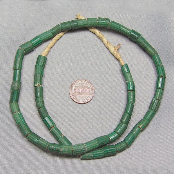Green Chevron Trade Beads (B)